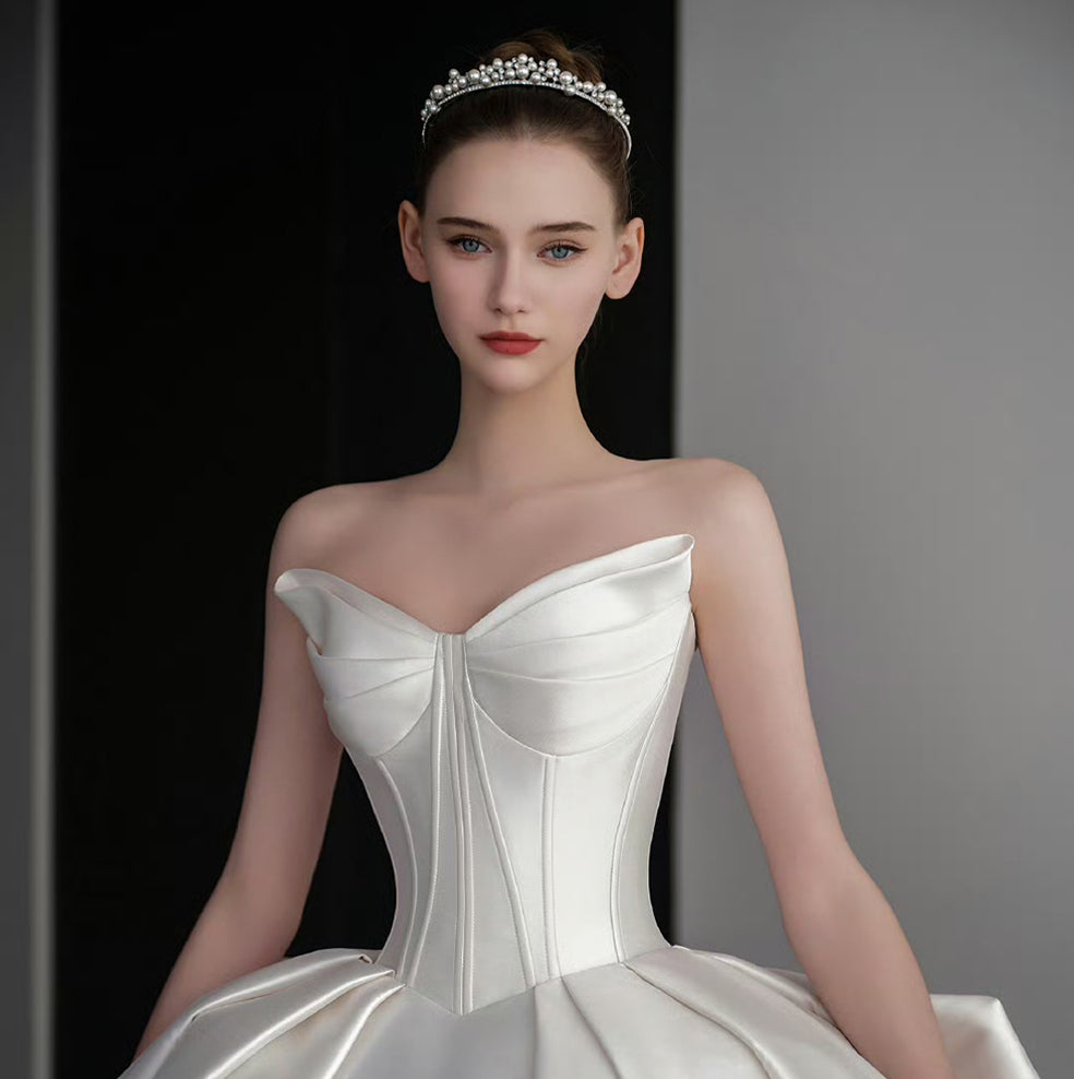Satin Bridal Gowns - Bella Luna Gowns