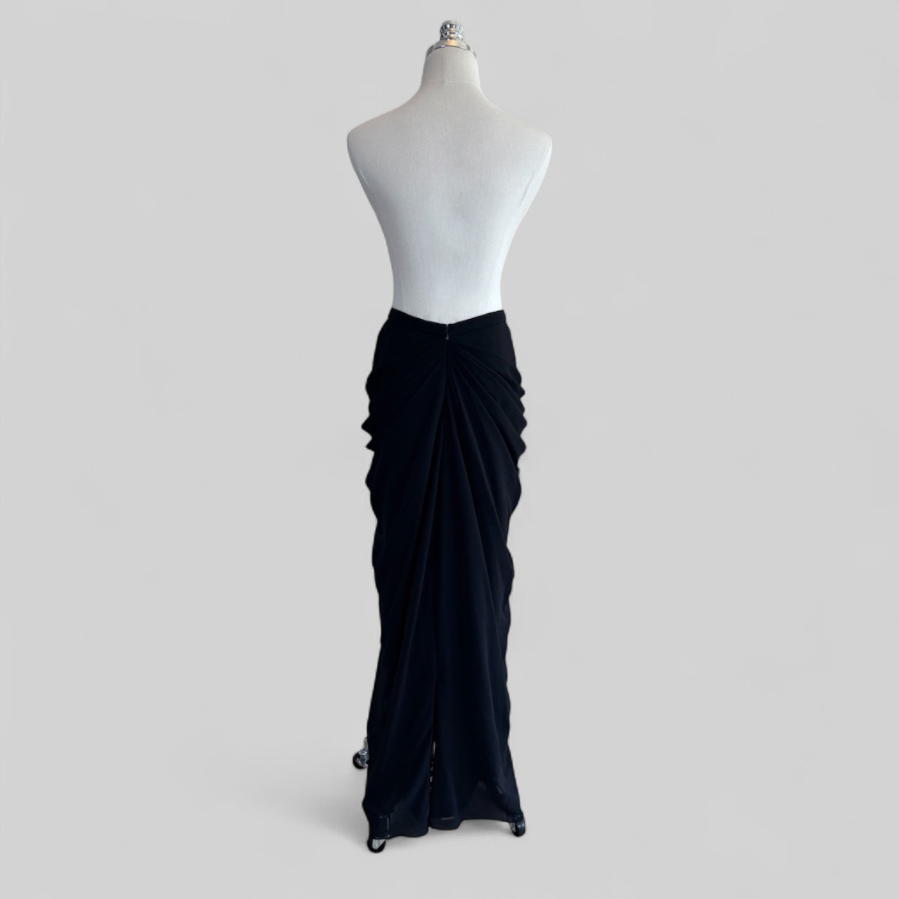 Noir Draped Skirt - Bella Luna Gowns