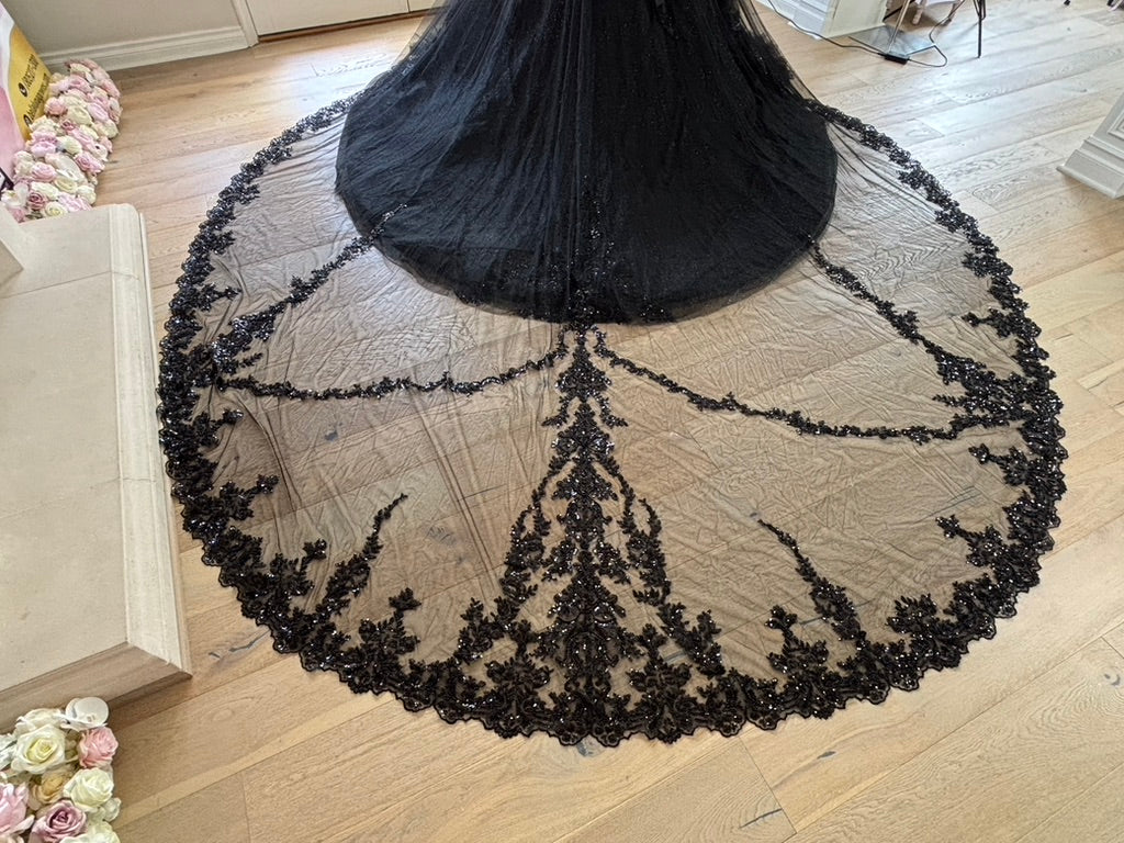 Custom-Matched Lace Bridal Veil
