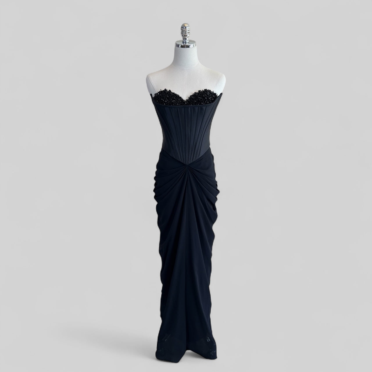 Noir Draped Skirt - Bella Luna Gowns