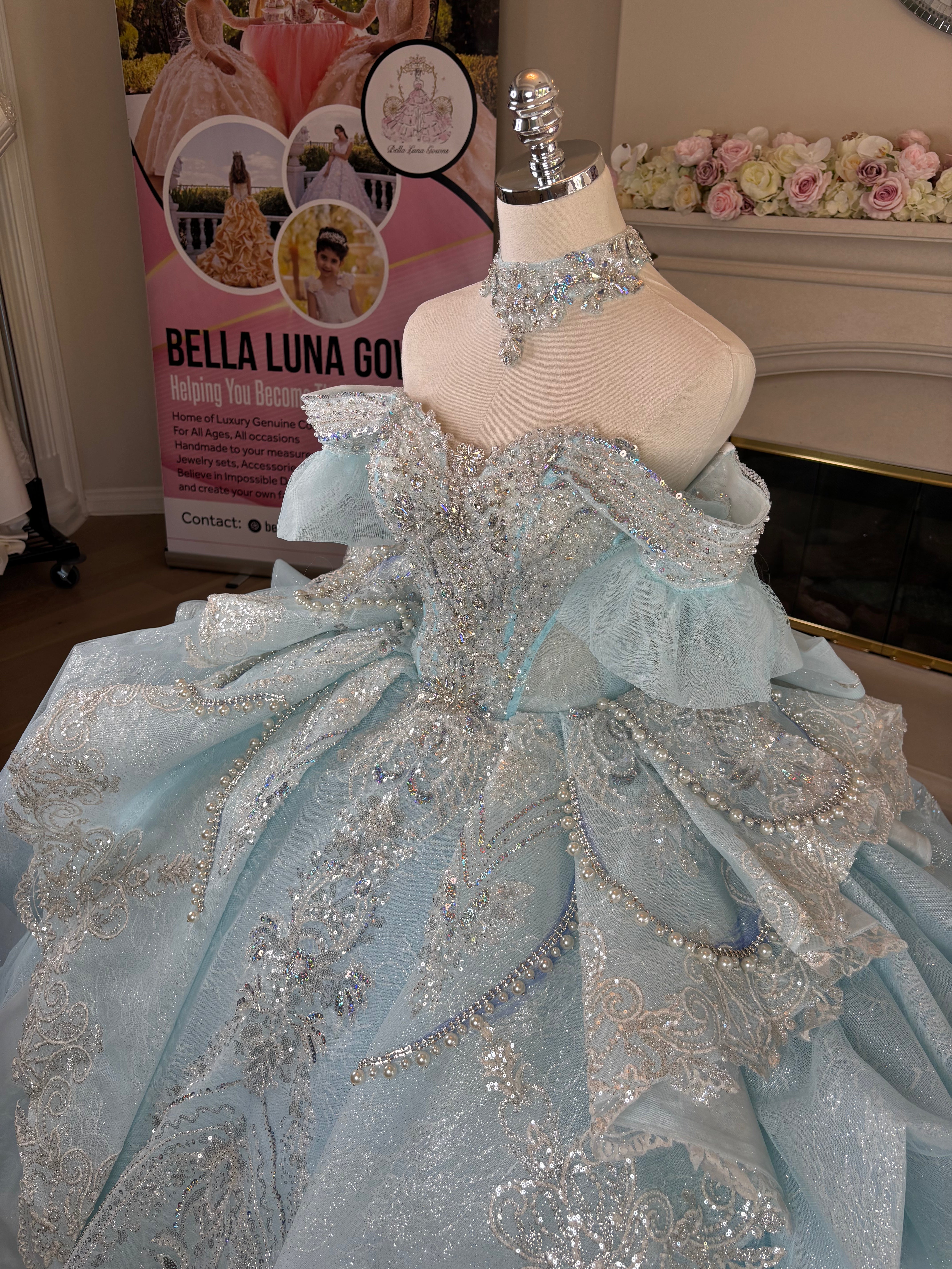 Love Story (Blue) - Bella Luna Gowns