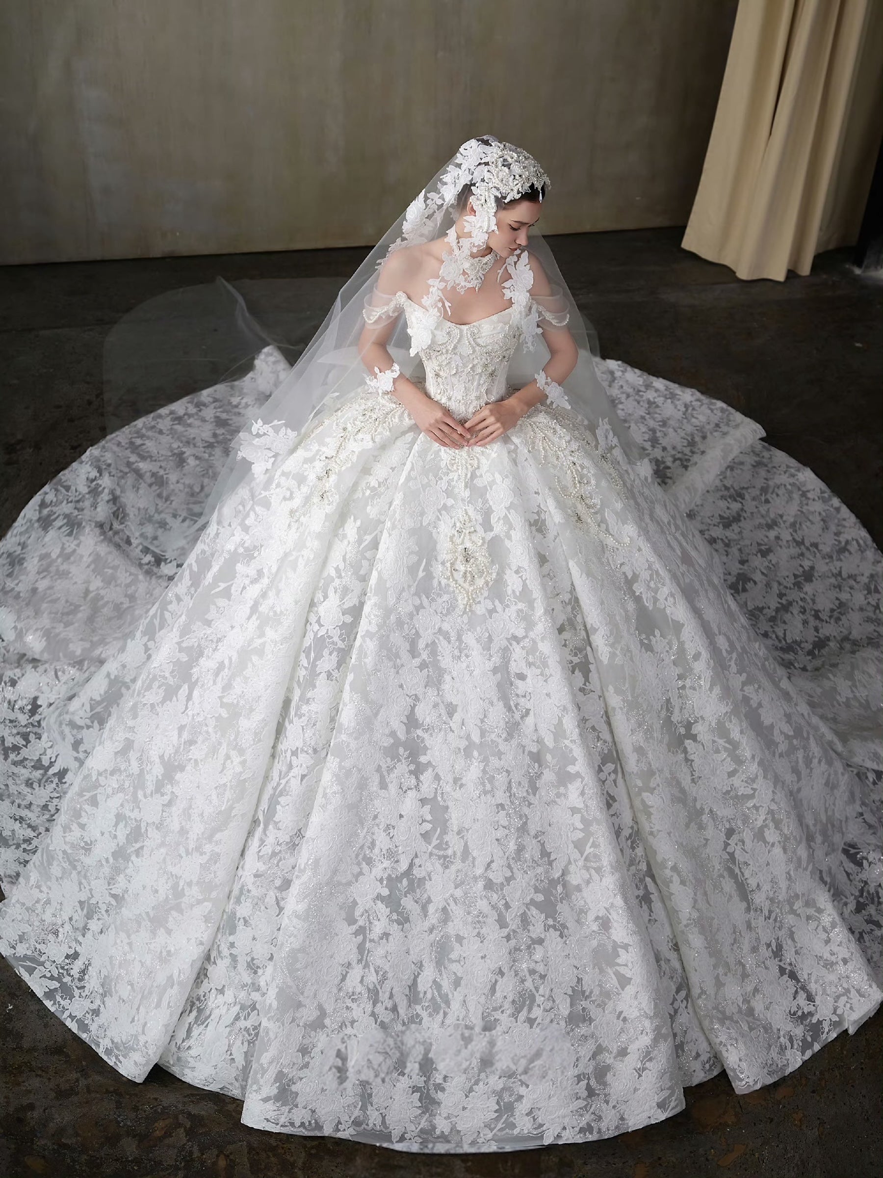 rose lace wedding dress Dusty Rose Short Sleeves Beaded Lace Sheath Destination Bridal Gown