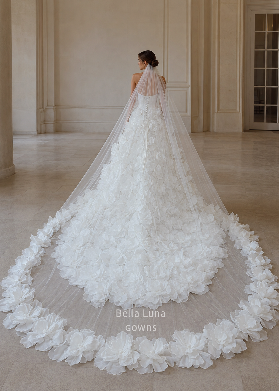 Fleur Royale 3D Floral Wedding Veil