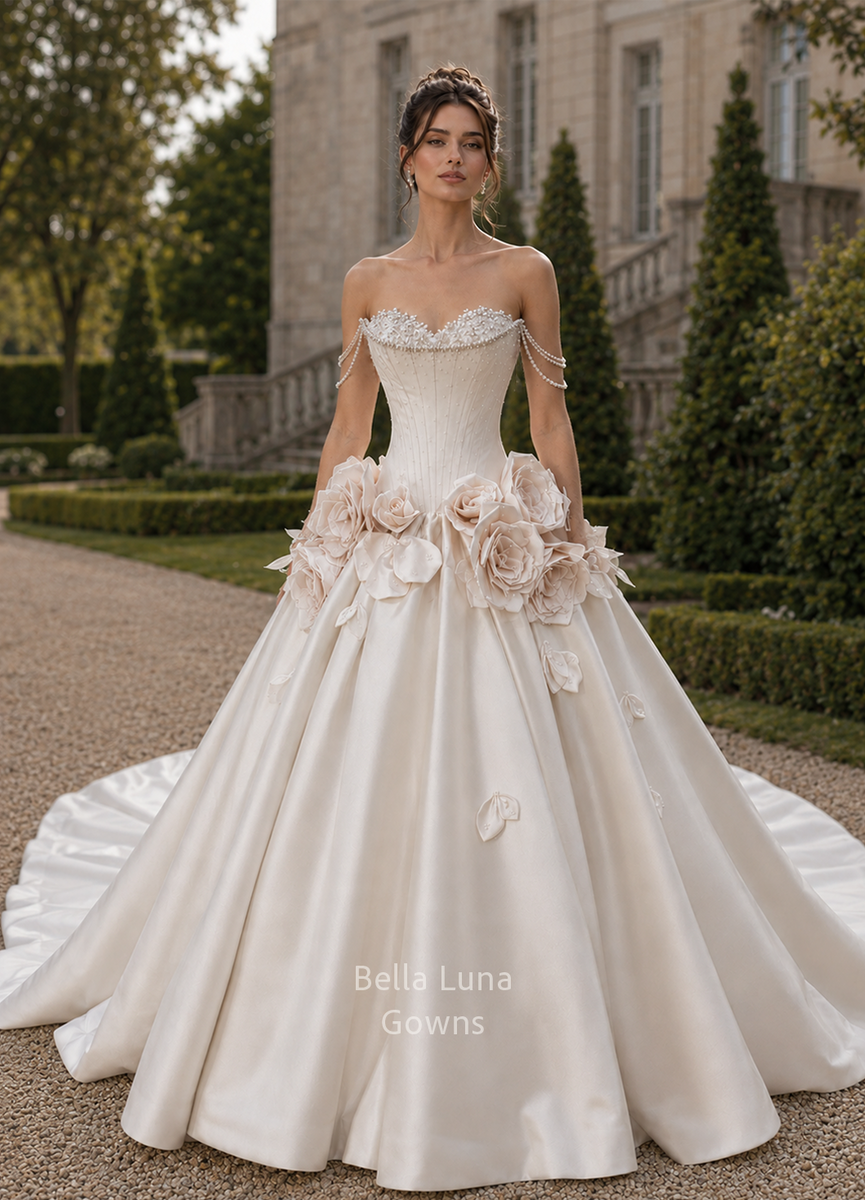 bella's wedding dress Majesté Beaded Mikado Satin Drop-Waist Plus Couture Size A dramatic thigh 80s Denim Mini Dress 260806 Women's Size:Euro 35 = US 5-5.5