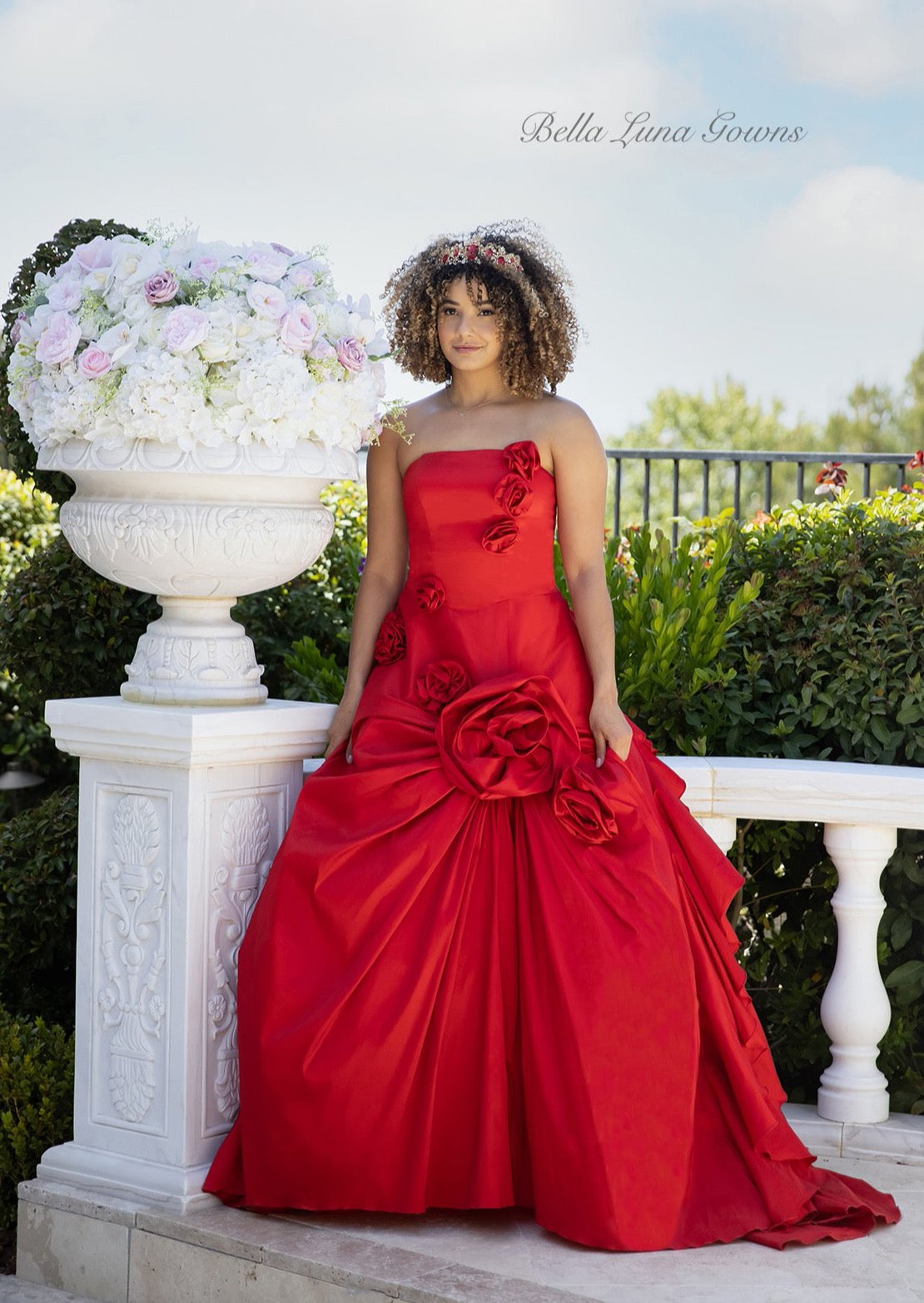 Stock Scarlet Rose - Bella Luna Gowns